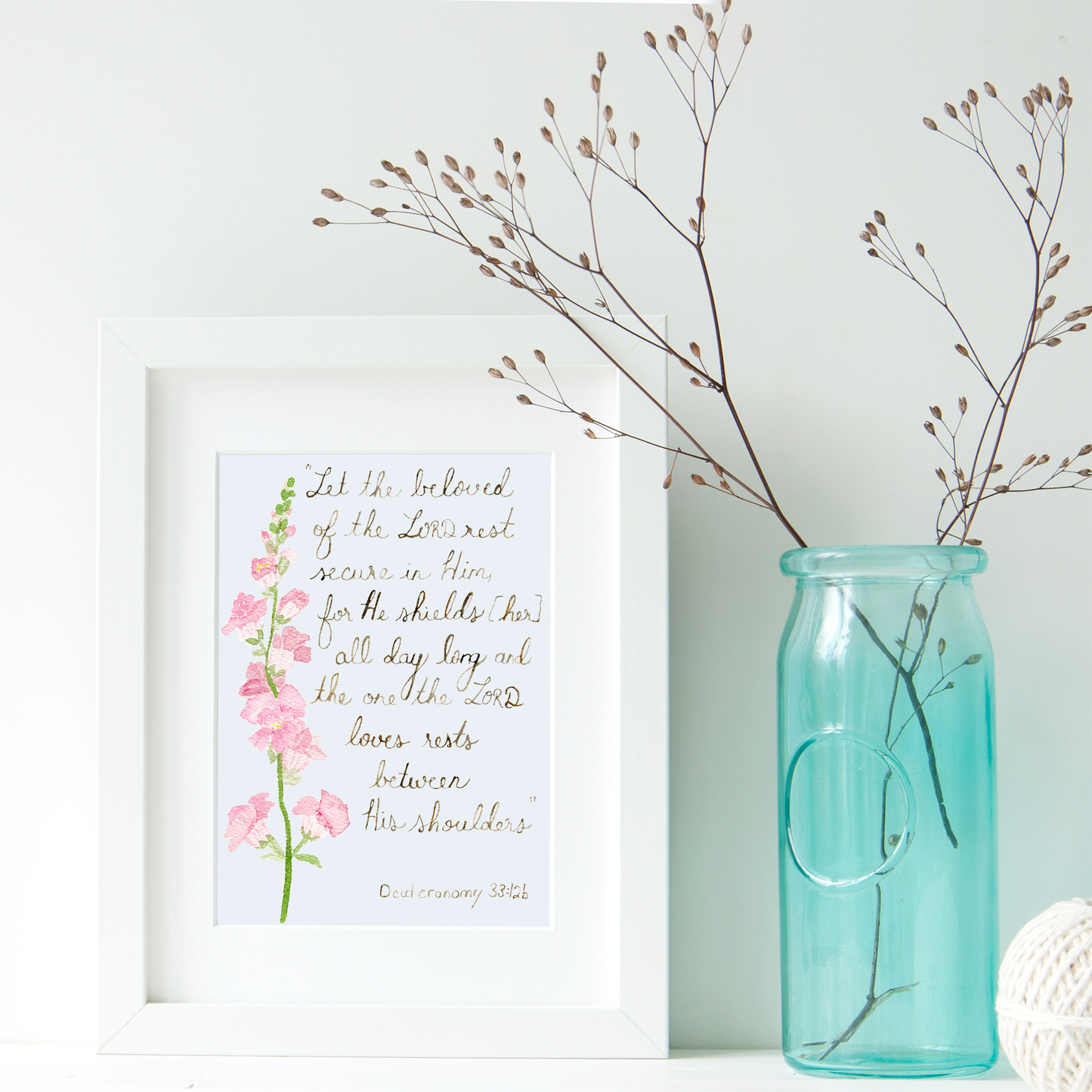 Deuteronomy 33:12b Downloadable Print