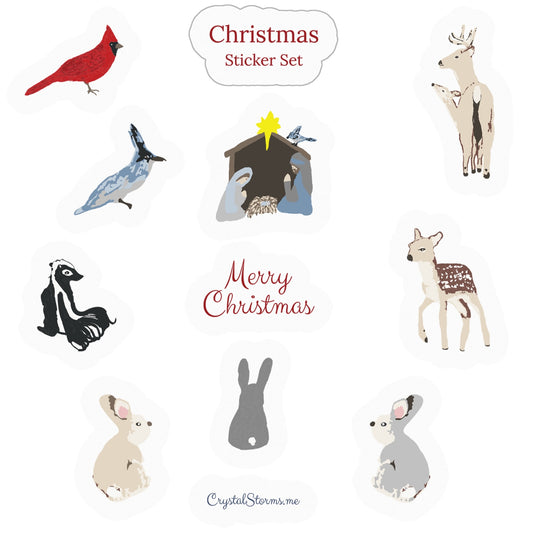 Silent Night Christmas Sticker Sheet