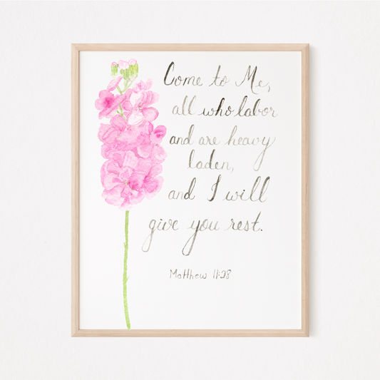 Matthew 11:28 Downloadable Print