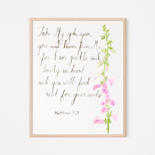 Matthew 11:29 Downloadable Print