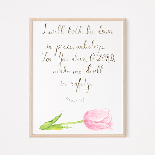 Psalm 4:8 Downloadable Print