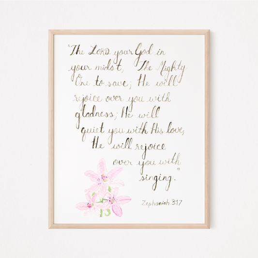 Zephaniah 3:17 Downloadable Print