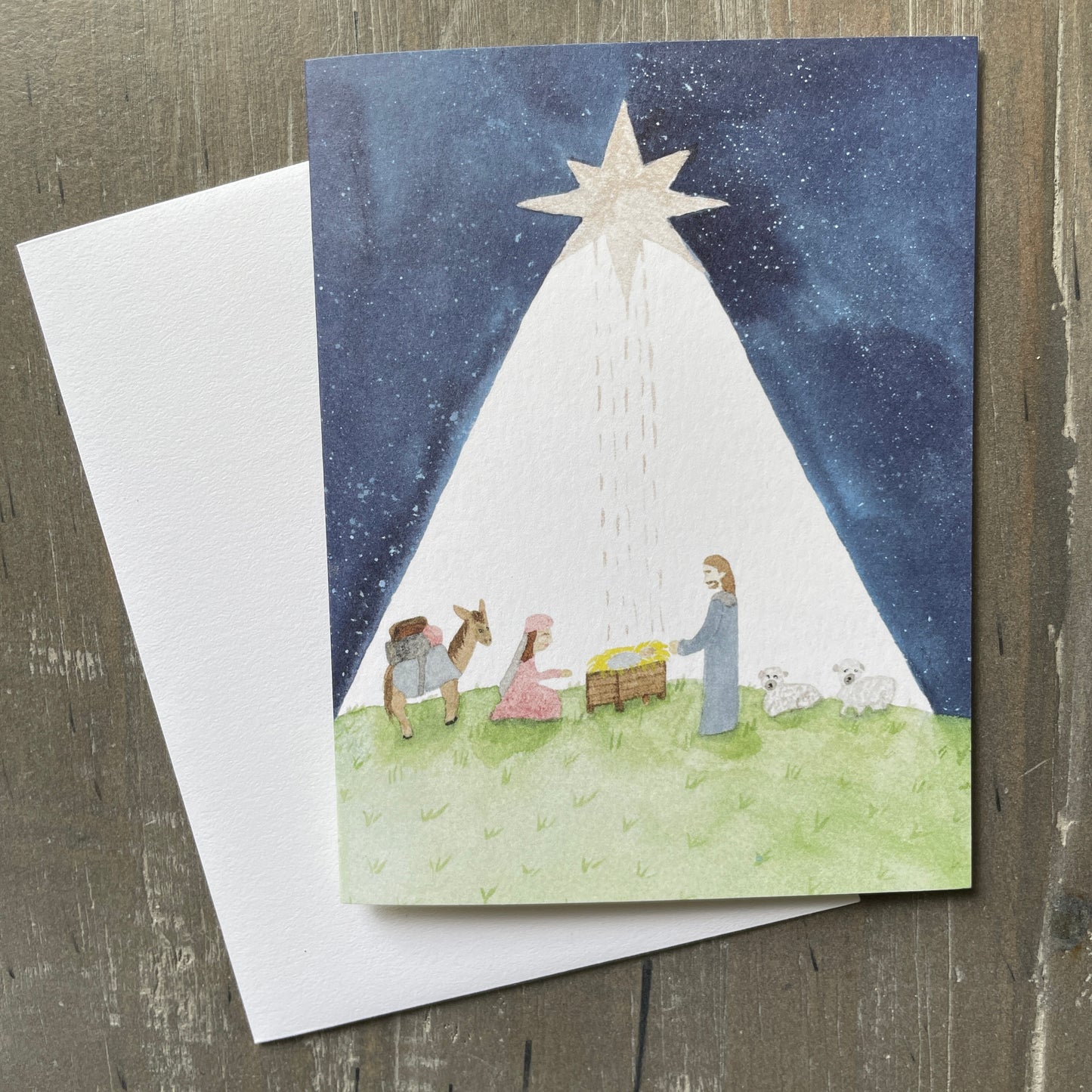 Starry Night Nativity Notecards