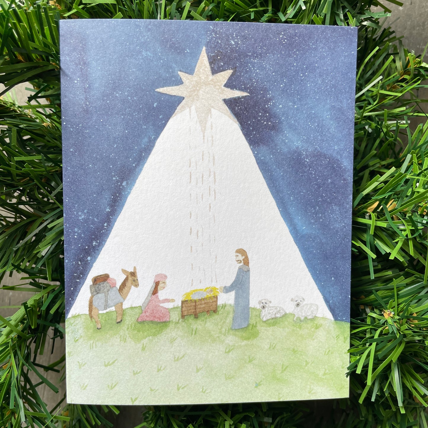 Starry Night Nativity Notecards